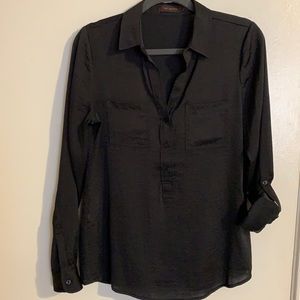 The Limited Black Rumpled Blouse, SM